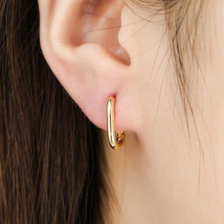 Victoria London Oval Huggie Earrings